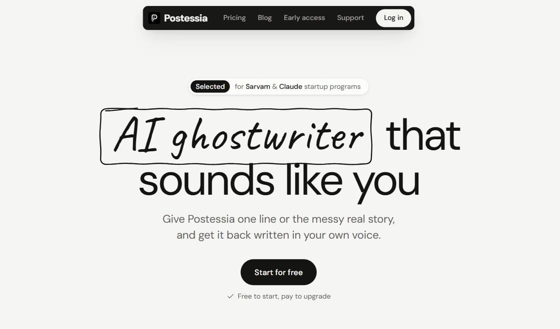 Postessia interface